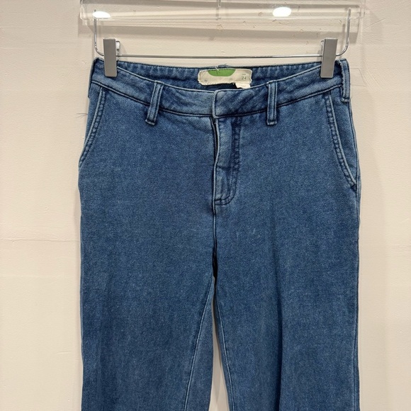 Anthropologie Pilcro Denim Effect Knit Trousers Size 24 Cotton - Picture 4 of 9